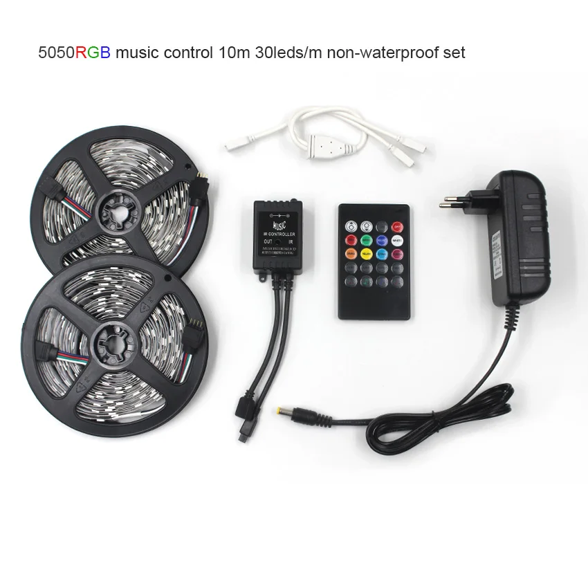 IKVVT 5050 RGB Светодиодная лента Водонепроницаемая SMD светодиодная Диодная Лента