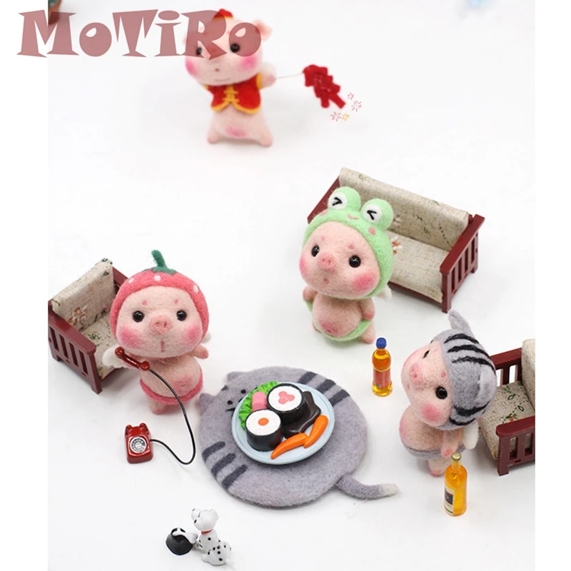 MoTiRo новогодний поросенок серии шерстяной войлок не готовый Войлок DIY материал