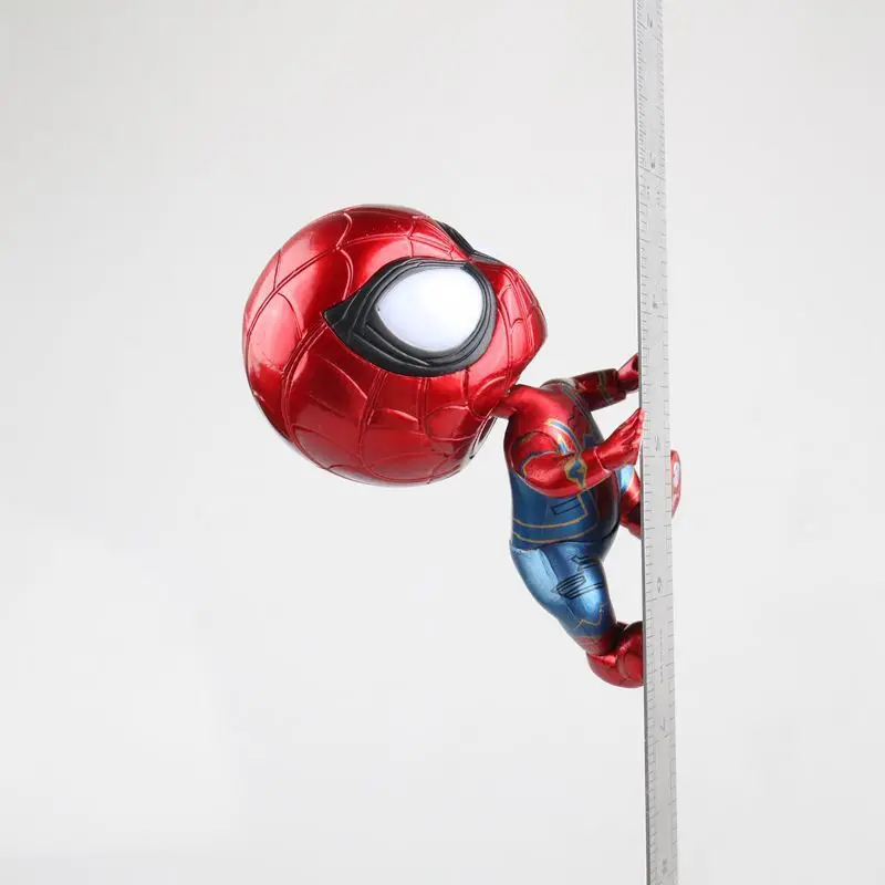 Q version shaking his head Spiderman Kneeling Crawling posture Plating color DOLL Action Collectible Statue Toy Figure | Игрушки и хобби