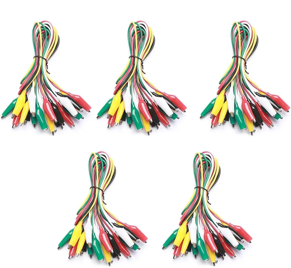 

10 Pieces and 5 Colors Test Lead Set & Alligator Clips, 20.5 inches