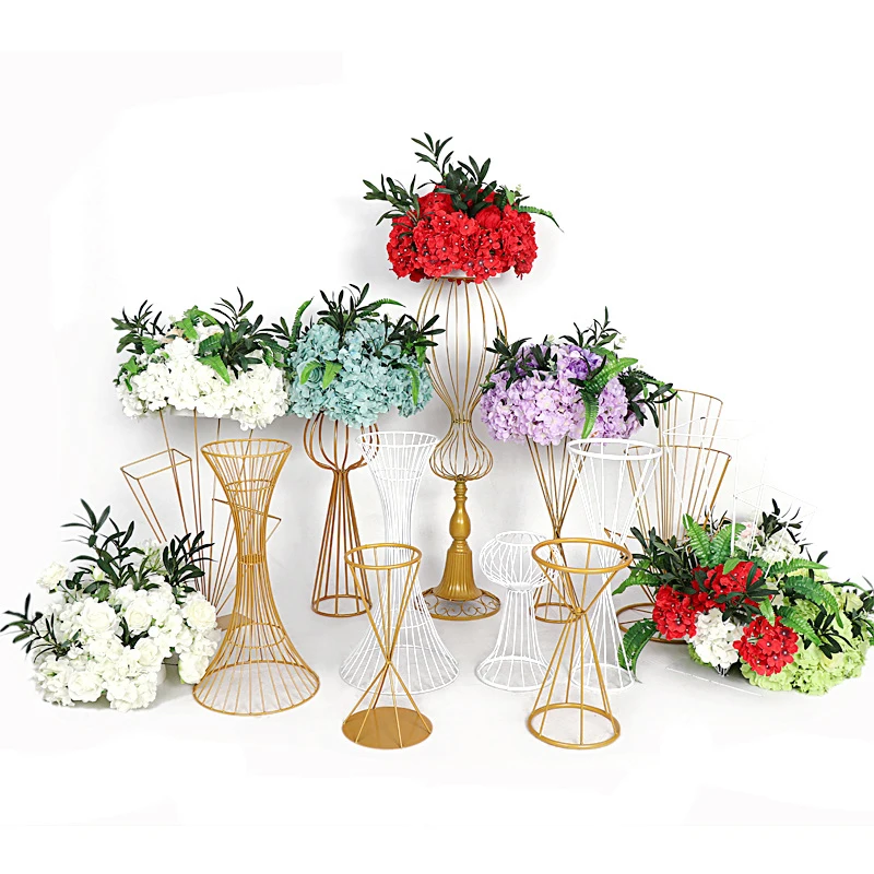 JAROWN Wedding Decoration Iron Flower Stand Stage Props Decor Road Sign Creative Flower Frame Photography Home Decoration