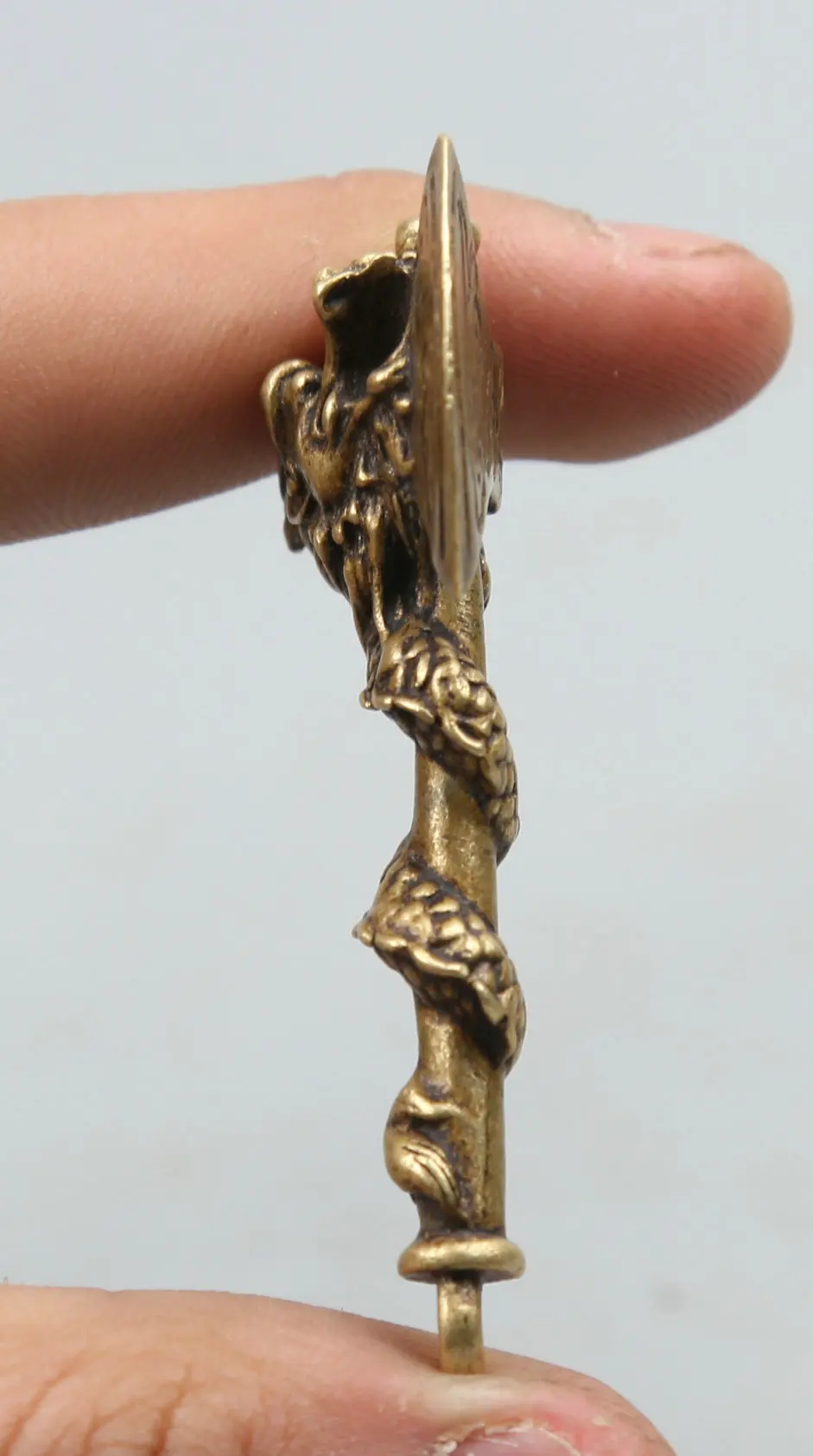 Коллекционный Редкий китайский фэн-шуй 61 мм/2 4 дюйма маленькая бронзовая
