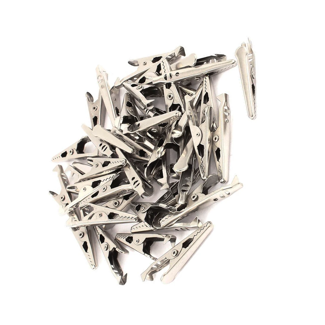 45 шт мини электрический крокодил/Аллигатор тест Зажим челюсти 10x42 мм серебро|electric