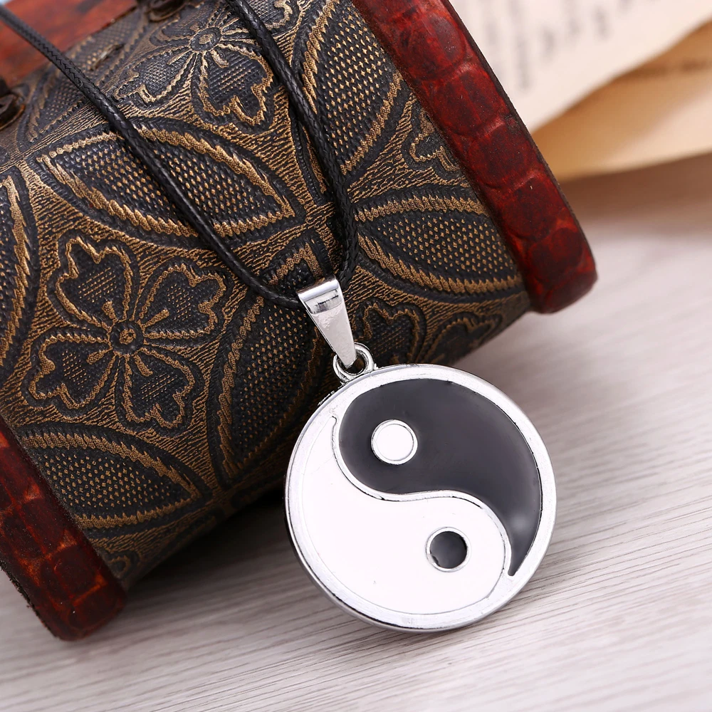 24 Pcs/Lot Hinata House Chaos Charms Fantastic Ying Yang Pendant Taiji Bagua Charm Tai Chi Diagram Necklace Bulk Wholesale | Украшения и