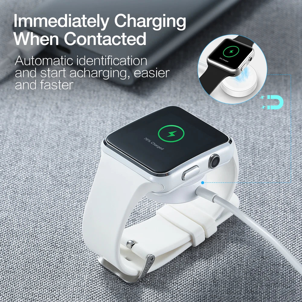 RAXFLY магнитное зарядное устройство для Apple Watch 2 3 38/42 мм Беспроводное i адаптер USB