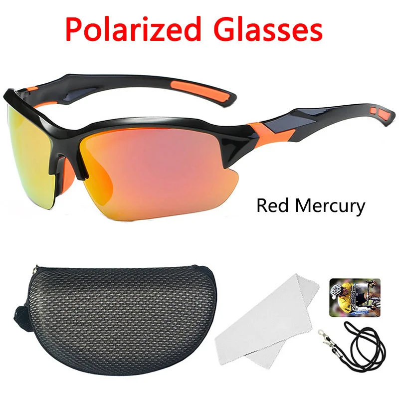 Red Mercury ZONEBIKE поляризованные велосипедные солнцезащитные велосипедные очки мужские спортивные очки серые фотохромные велосипедные очки Lunette Velo Cyclisme - Цвет: Red Mercury