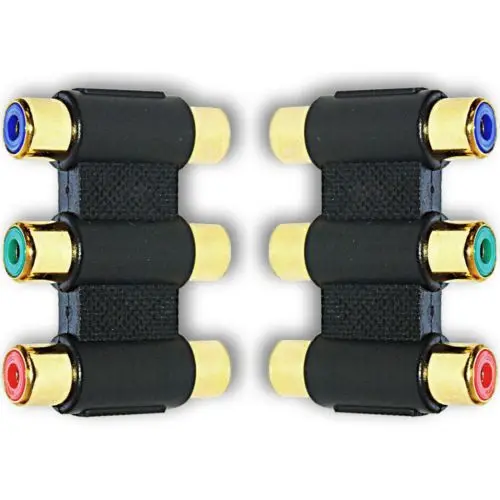 3 x RCA Phono RGB компонентный соединитель для видео Столярный адаптер цвет золото| |