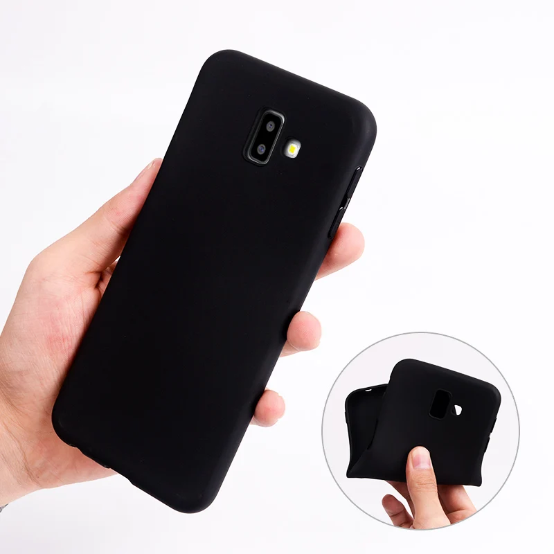 Мягкий чехол для samsung Galaxy J6 плюс силиконовая задняя крышка телефона + SM-J610F ТПУ