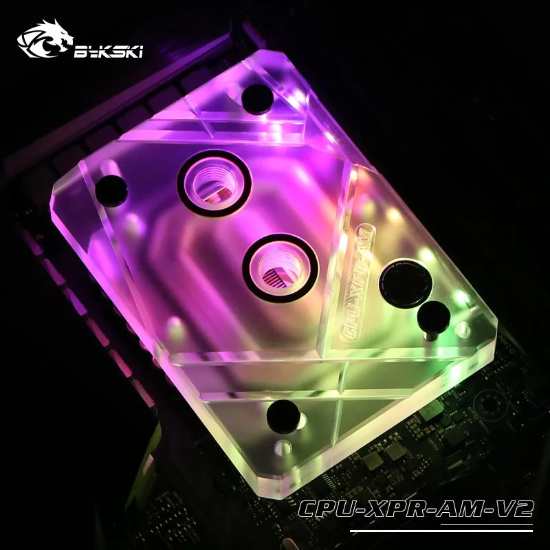 Bykski CPU водоблок RGB/D-RGB AURA SYNC Скраб крышка+ медное дно для AMD Ryzen AM4 AM3 CPU-XPR-AM-V2