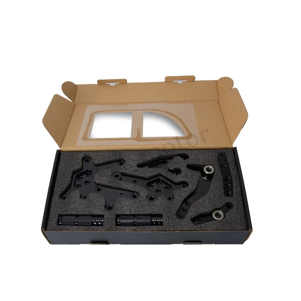 Мотоцикл CNC Rearsets задний Набор Подставка для отдыха ноги колышки GP KAWASAKI Ninja 400 NINJA400