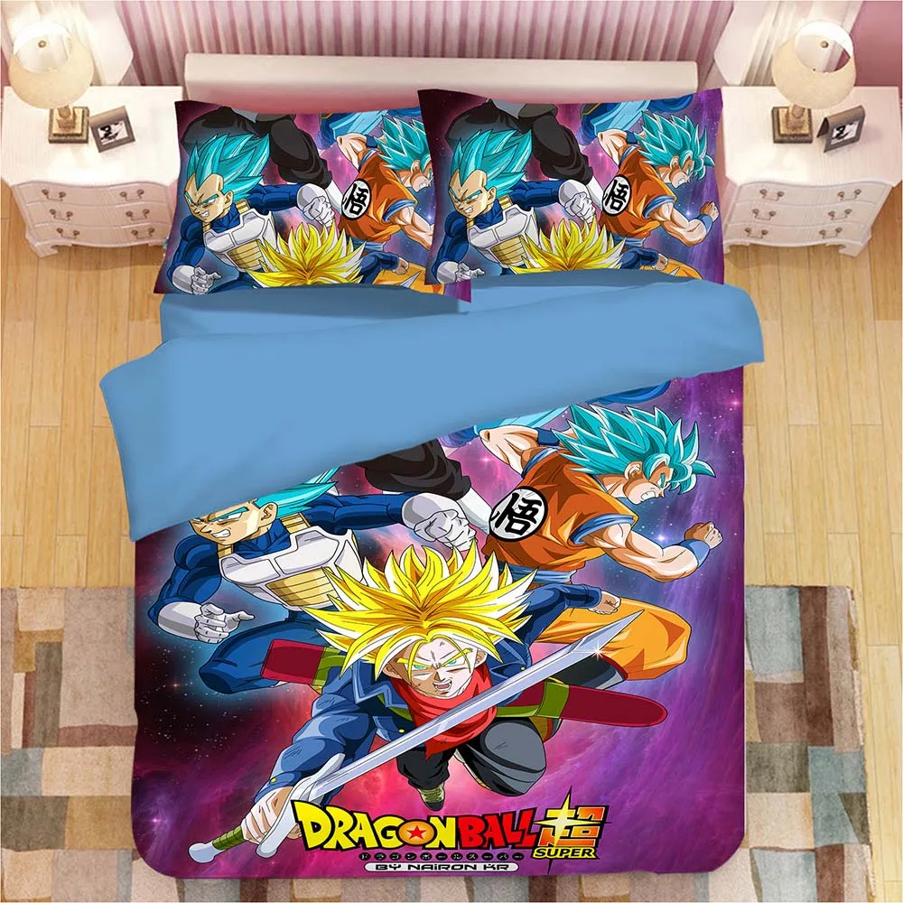 3 DRAGON BALL Z 3D комплект постельного белья Сон Гоку Вегета пододеяльник наволочки Dragon Ball Утешитель комплекты постельного белья постельное белье - Цвет: 3