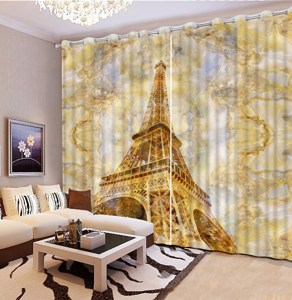 Window Curtain European Luxury Kids Room Curtains Marble Design Kitchen Door Modern Home Hotel Office Cortain Drapes | Дом и сад