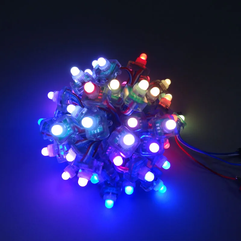 DC 5 V 12 WS2811 РБГ провода площади полный Цвет RGB строки светодиодный пиксель модуль