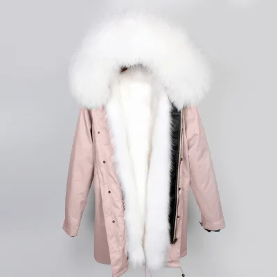 15 OFTBUY, водонепроницаемая длинная парка, зимняя куртка для женщин, пальто из натурального меха енота, воротник из лисьего меха, верхняя одежда, Корейская Новинка - Цвет: 15