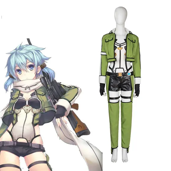 Косплей японского аниме Sword Art Online Asada Shino Combat gear Cos одежда принимается на заказ|cosplay