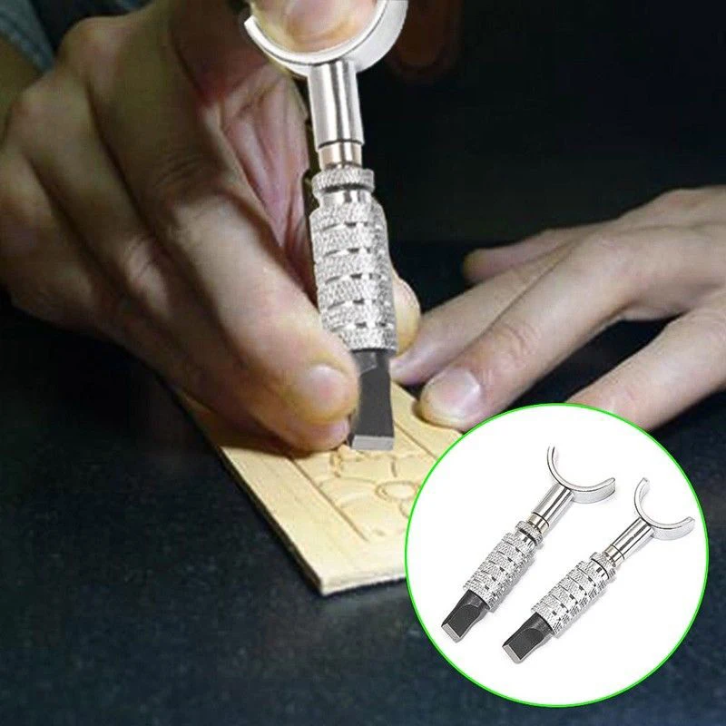 Новый Полезный Регулируемый DIY ручной вращающийся инструмент кожа резьба