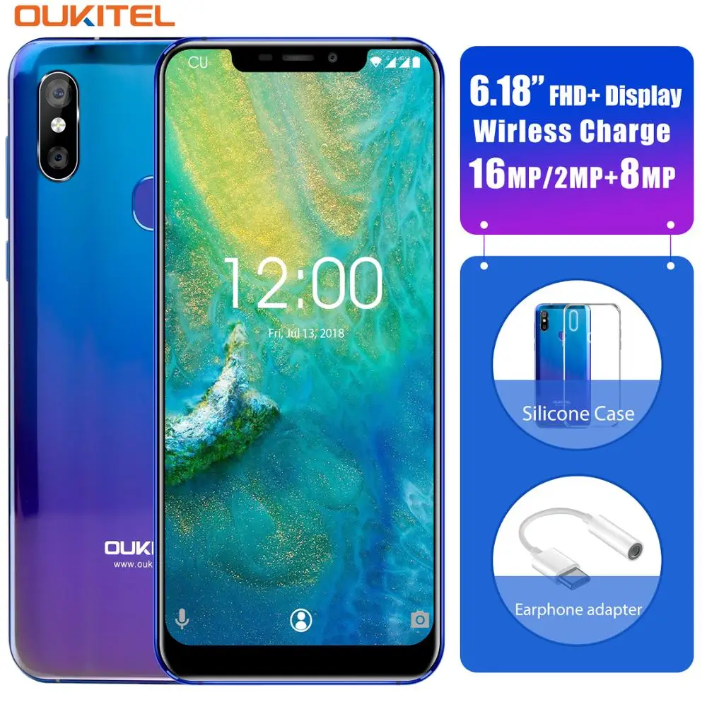 Смартфон OUKITEL U23 экран 6 18 дюйма Android 8 1 мобильный телефон с восьмиядерным