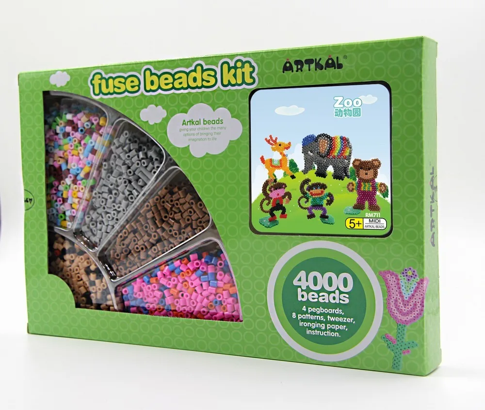 Artkal предохранитель бусины 4000 шт Diy ремесленные наборы набор с Pegboards Забавные