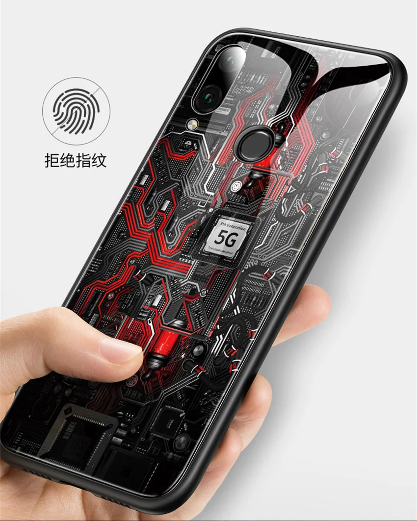 Чехол для Redmi Note 7, чехол для Xiaomi Redmi note 7 pro, чехол из закаленного стекла с защитой от падения, чехол для Xiaomi Redmi Note 7, чехол с рисунком