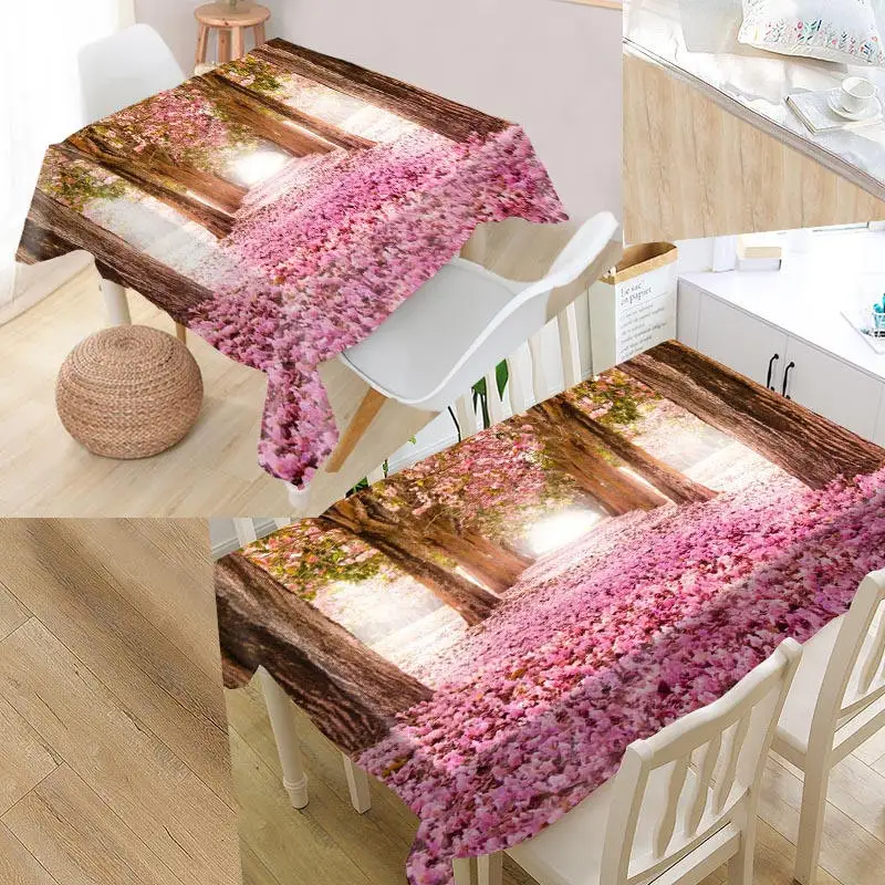 Custom forest Pattern Tablecloth Waterproof Oilproof Rectangular Home Wedding Textiles #XYZ98K | Дом и сад