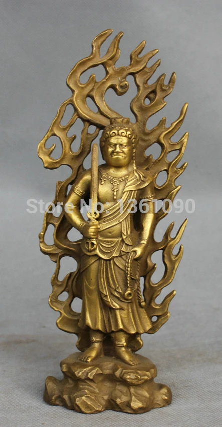 

xd 00470 8'' China Pure Bronze God Of Death Reaper Demon Statue