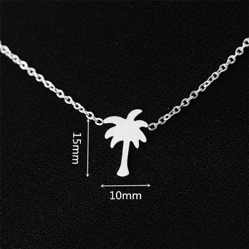 Бохо украшения Нержавеющая сталь цепи слоистых Palm Tree Цепочки и ожерелья золотой кулон Цвет богемный Колье для Для женщин Интимные аксессуары