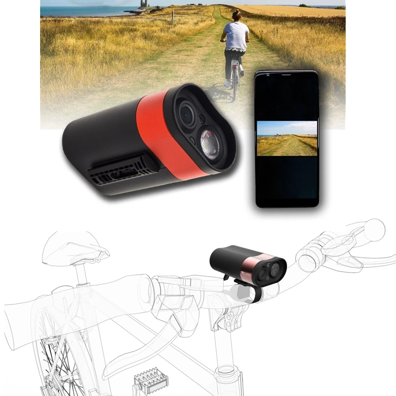 USB HD велосипедный DVR светильник 1080P 30fps Wi Fi экшн Камера передняя фара для
