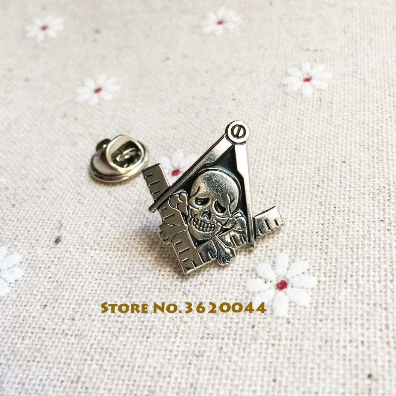 20pcs Skeleton Square and Compass Lapel Pin Widows Son Free Masons Freemasonry Masonic Skull Crossbones Souvenir Pins Badges | Дом и сад