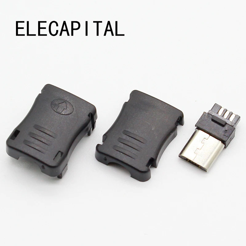 10 шт. Micro USB 5 Pin T Порт Штекерный разъем и пластиковая крышка для DIY дропшиппинг