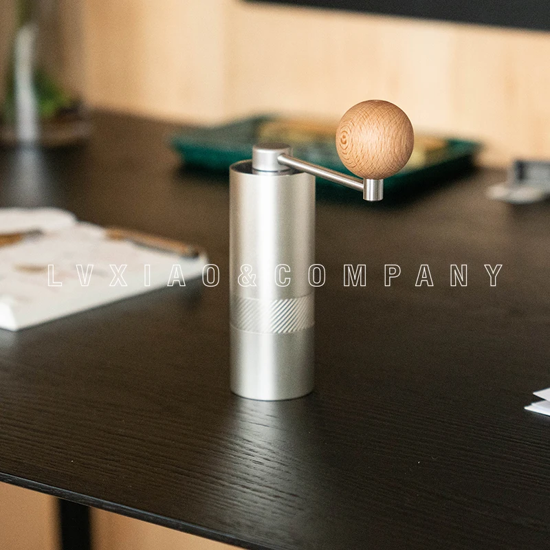 

watchget Coffee Grinder Tool Hand Manual Mini Coffee Grinder Kitchen Tool Coffee-Bean Hand Mill Stainless-Steel Silver Mini