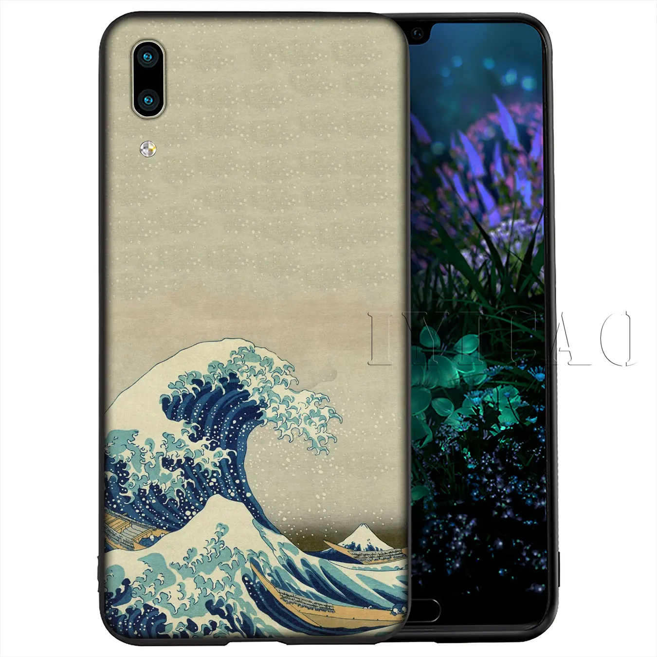 IYICAO The Great Wave Off Kanagawa Soft Case for Huawei Y9 Y7 Y6 Prime 2019 Cover Honor 20 8C 8X 8 9 9X 10 Lite 7C 7X 7A Pro |
