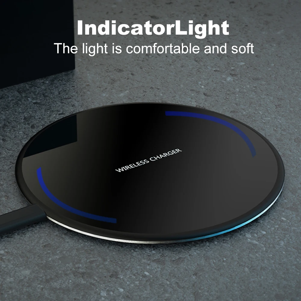 Ascromy Ultra Thin Wireless Charger Pad For Apple iPhone XS Max XR X XSmax 8 Plus Samsung Galaxy Note 9 Fast Cordless Charging | Мобильные