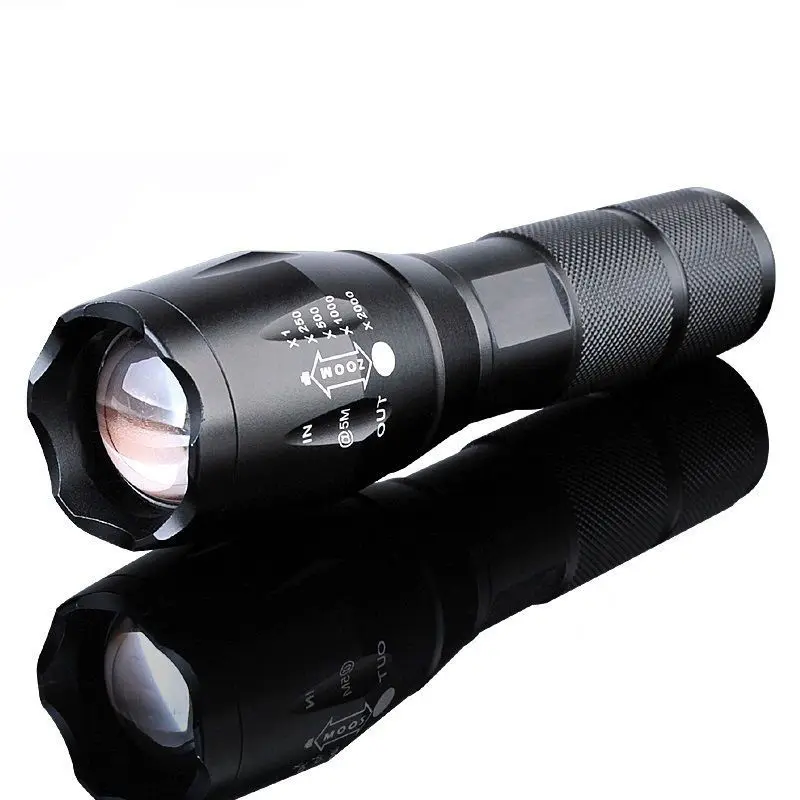 

XM-L T6 Zoomable 5-Mode LED Flashlight 3800LM Torch light Led Lanterna Rechargeable by 18650 or AAA Battery