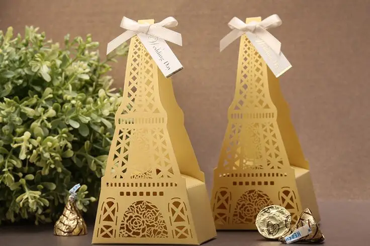50 креативных пустых свадебных конфет с изображением Эйфелевой башни Подарочная