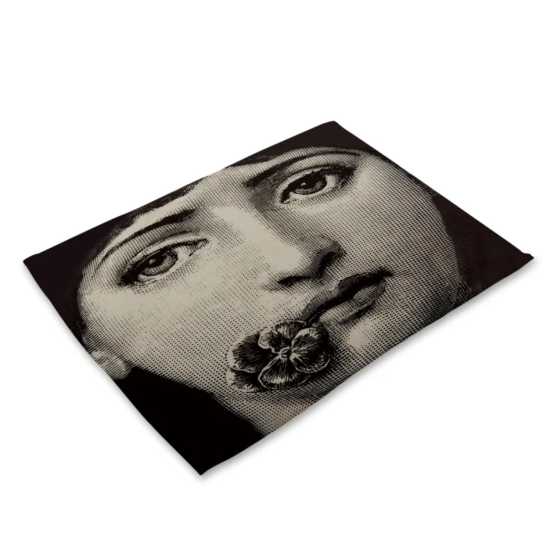 1 шт. Ретро Fornasetti Artical обеденный стол хлопок печать подставки под столовые приборы подставки под тарелки