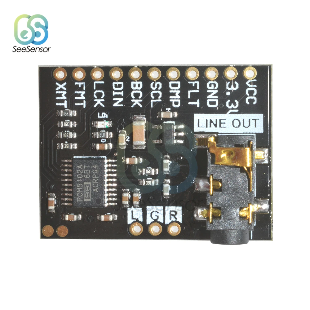 Для Raspberry Pi pHAT звуковая карта I2S IIC интерфейс PCM5102 DAC декодер модуль аудио плата с