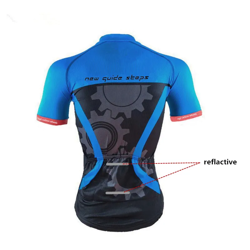 Светоотражающие велосипедные майки короткие дышащие и быстросохнущие
