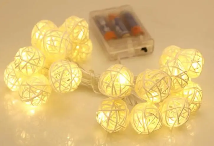LED lantern decorating string light Christmas decoration Thailand battery lamp 2.5m 3 balls | Освещение