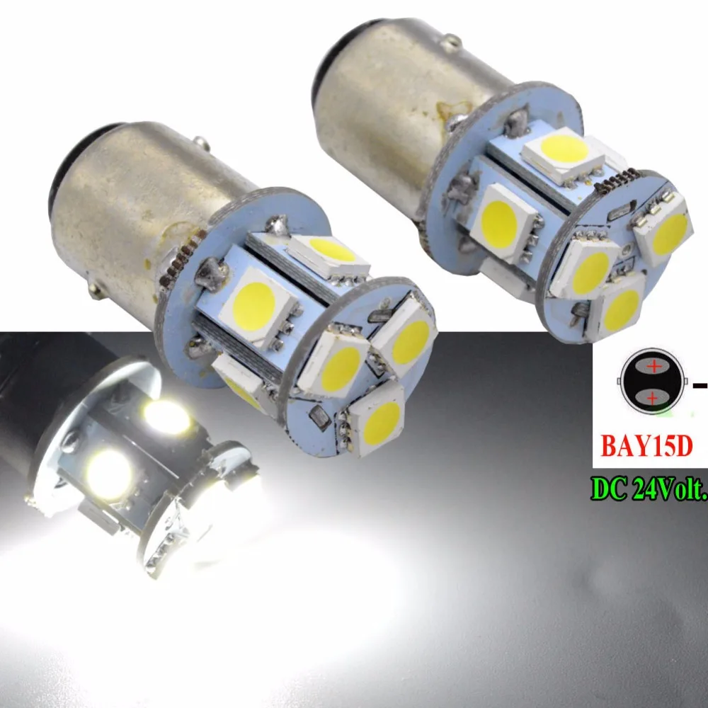 2x BAY15D 1157 BA15D 5050 Чип 160LM светодиодный постоянного тока 6 В 12 24 360 градусов Блеск фар