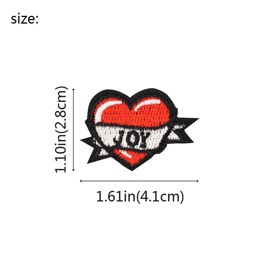 10 шт. вышитые патчи в виде сердца|patch badge|badges for clothingiron on patches |