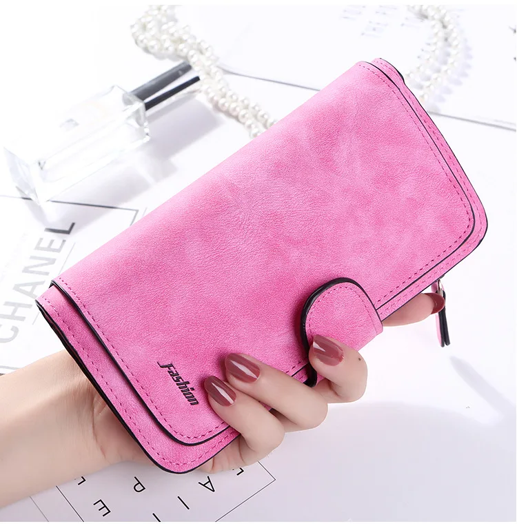 Brand Wallet Women Scrub Leather Lady Purses High Quality New Ladies Clutch Long Female simple fashion | Багаж и сумки
