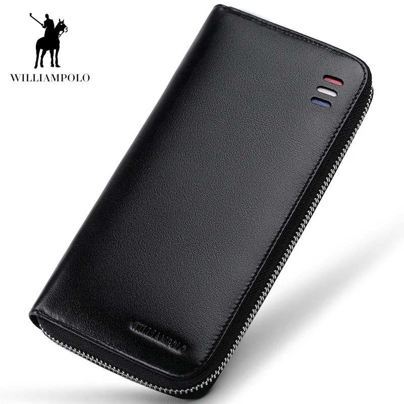 Williampolo новые кошельки из натуральной кожи Бизнес Для мужчин кошелек перекрестной