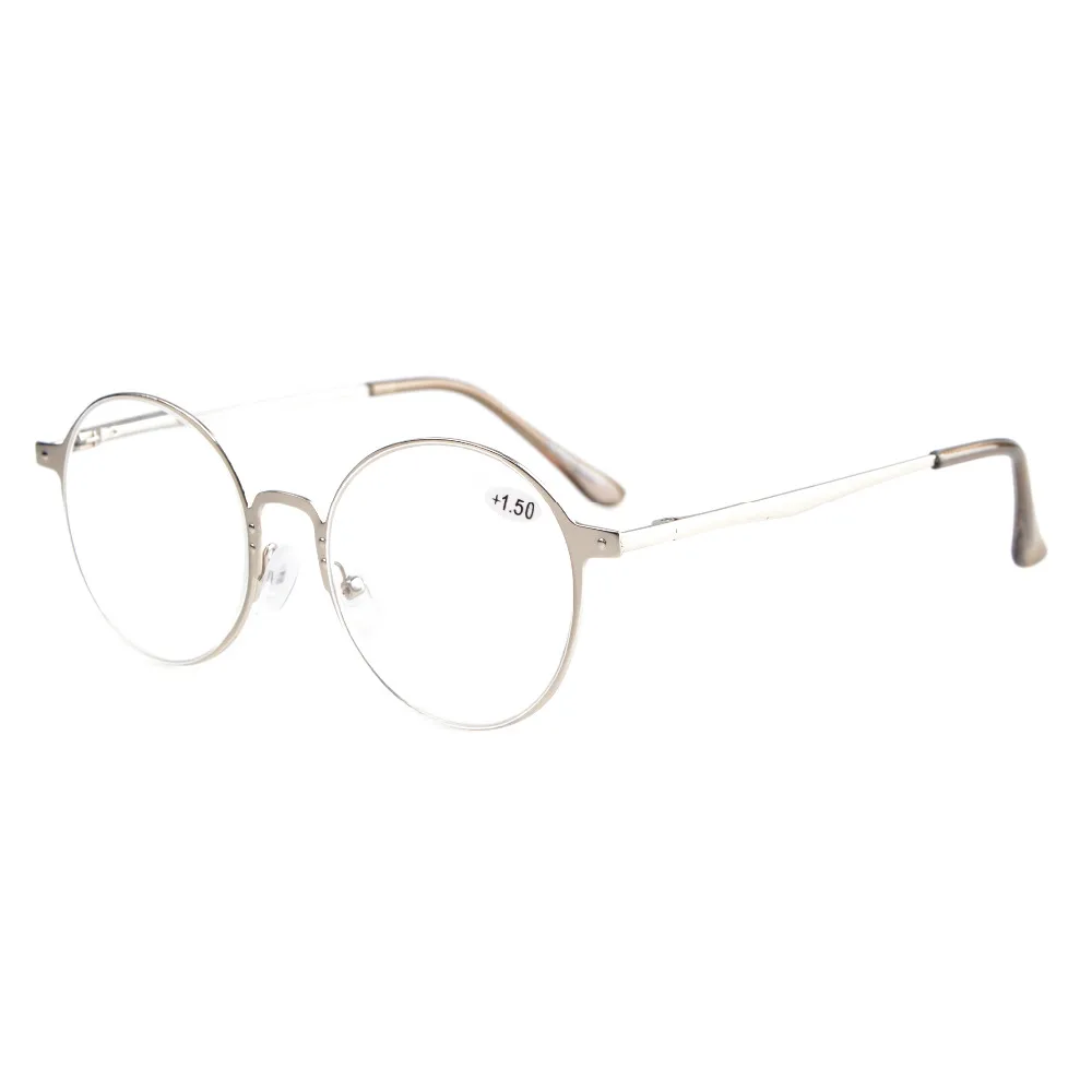R15044 Eyekepper считыватели качество Весна Hings ретро круглые очки для чтения + 0 0/0 5/0 75/1/1