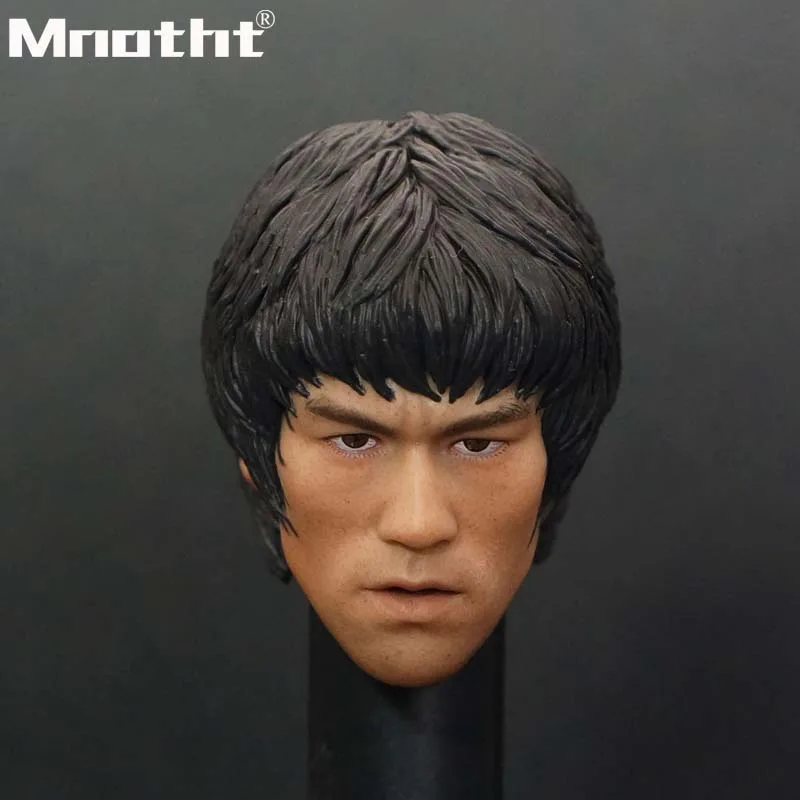 1/6 масштабная игра убийца для меня скульптурная модель головы Брюса Ли резьба по