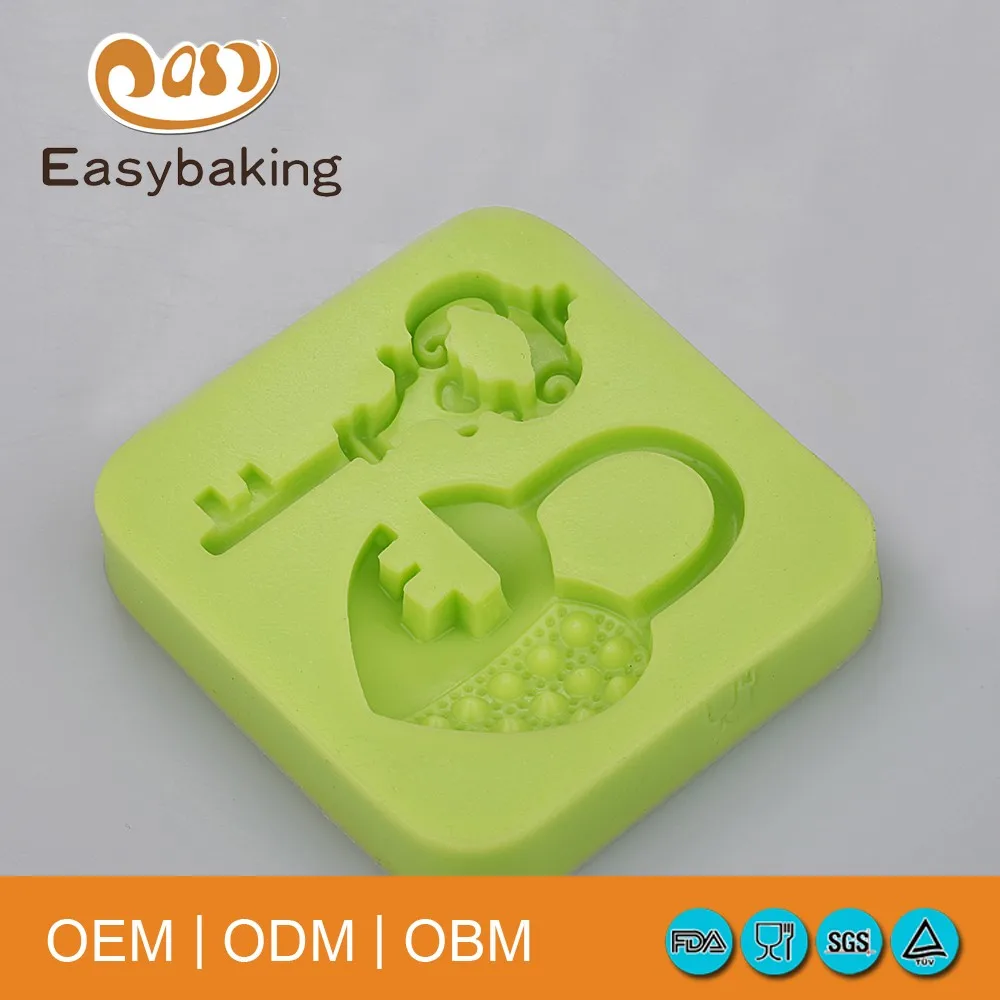 3D замок и ключ силиконовая форма для пирога посуда выпекания обеденная бар
