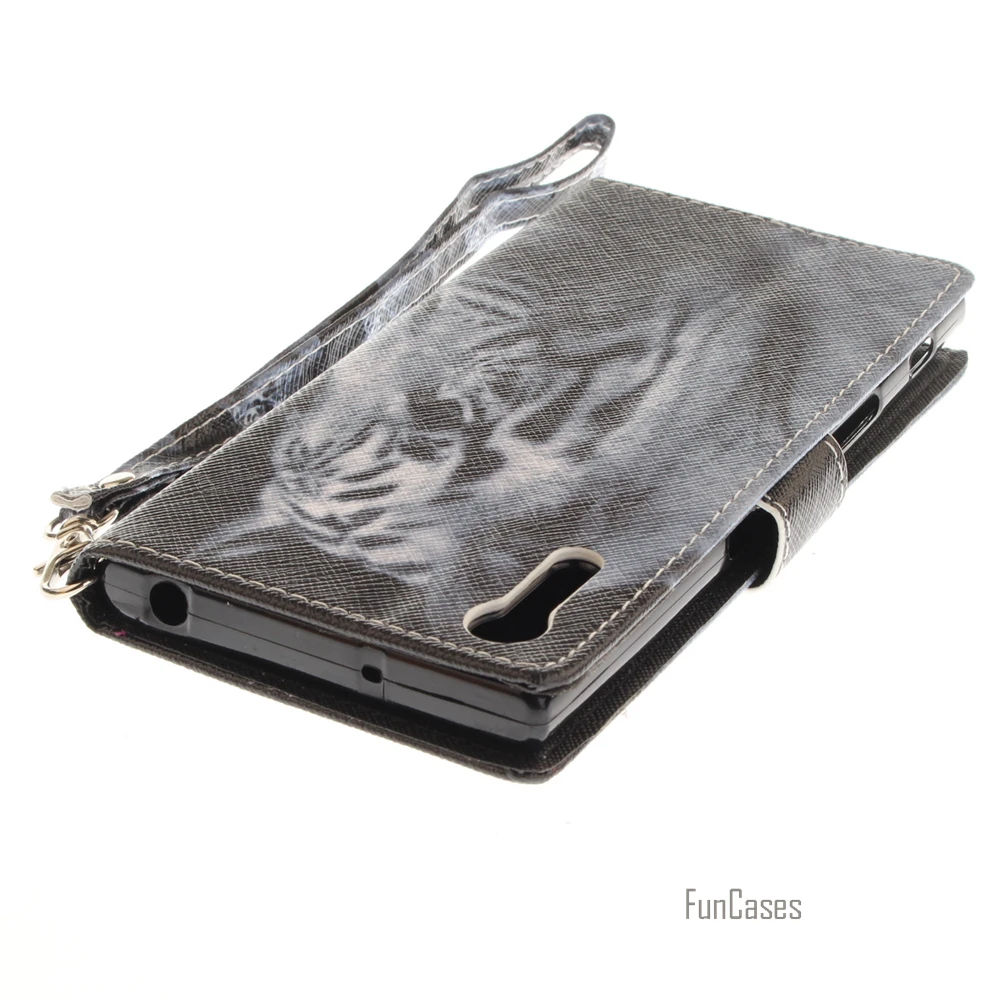 Нарисованными животными из искусственной кожи флип чехол для Sony Xperia XZ C6 Орел