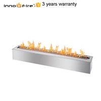 inno fire 48 inch stainless steel silver or balck manual ethanol fire place