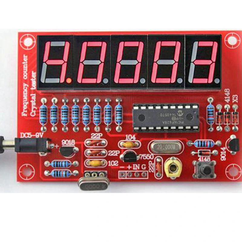 DIY наборы RF 1Hz 50MHz кристаллический осциллятор счетчик частоты цифровой