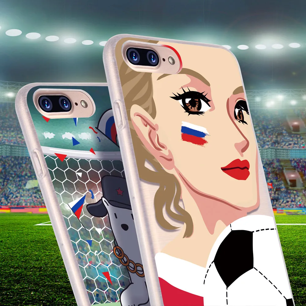 Caseier Футбол телефона чехол для iPhone 5 5S SE силиконовый 6 6S 7 8 Plus русский Чехол