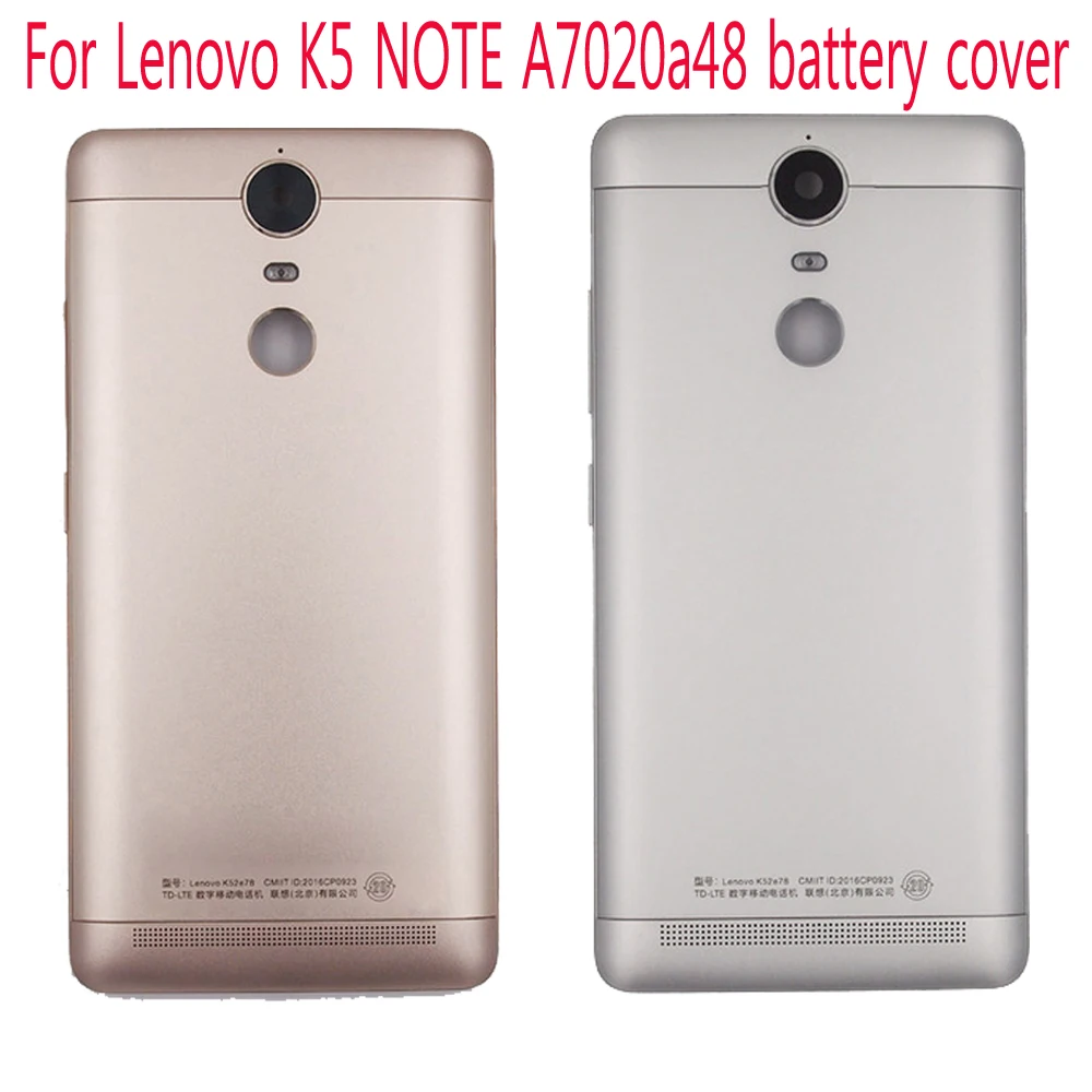 Корпус для lenovo K5 NOTE A7020a48 K52t38 K52e78 задняя крышка батарейного отсека с кнопками громкости запасные части с логотипом
